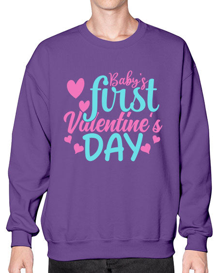 babys first valentines day Style 41# - baby- Sweatshirt - Crew