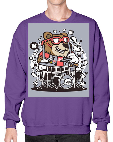 bear drummer 33# - bears - animals- Sweatshirt - Crew