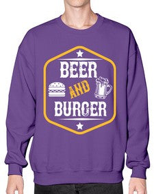 beer and burger 640# - beer- Sweatshirt - Crew