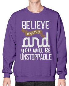 believe in yourself and you will be unstoppable 55# - cooking- Sweatshirt - Crew