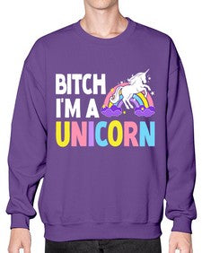 bitch im a unicorn 61# - unicorn- Sweatshirt - Crew