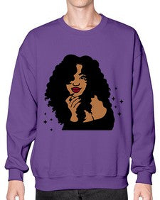 black women - queen 55# - black girls or women- Sweatshirt - Crew