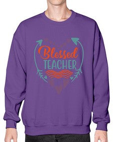 blessed teacherrr 634# - teacher- Sweatshirt - Crew