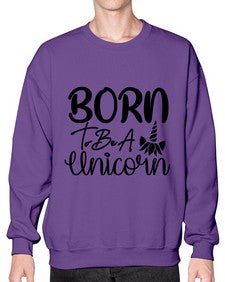 born to be a unicorn 66# - unicorn- Sweatshirt - Crew
