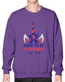 born to be a unicorn 69# - unicorn- Sweatshirt - Crew