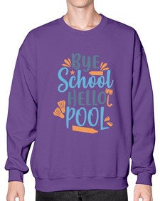 bye school hello pool 32# - general school- Sweatshirt - Crew