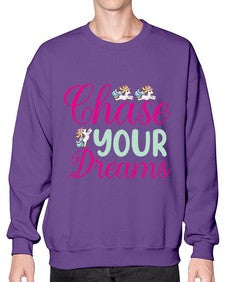 chase your dreams 79# - unicorn- Sweatshirt - Crew