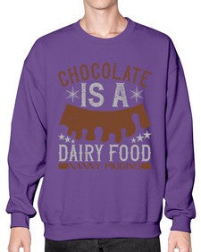 chocolate is a dairy food nanny piggins 91# - chocolate- Sweatshirt - Crew