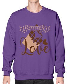 chocolate love 96# - chocolate- Sweatshirt - Crew
