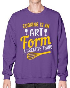 cooking is an art form a creative thing 132# - cooking- Sweatshirt - Crew