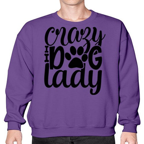 crazy dog lady Style 122# - dogs- Sweatshirt - Crew