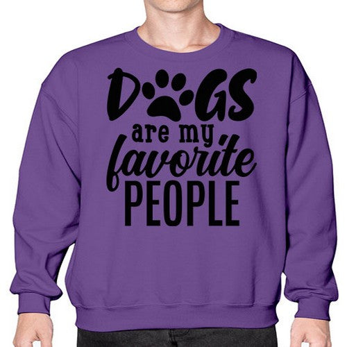 dogs are my favorite people 25# - dogs- Sweatshirt - Crew