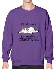 dramatic unicorn 96# - unicorn- Sweatshirt - Crew