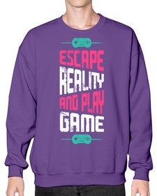 escape reality and play 80# - video games- Sweatshirt - Crew