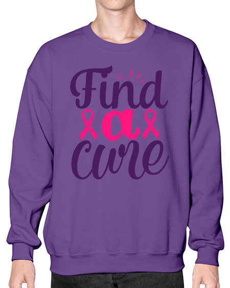 find a cure Style 12# - breast cancer- Sweatshirt - Crew