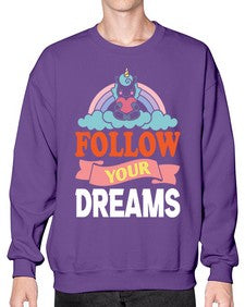 follow your dreams 137# - unicorn- Sweatshirt - Crew