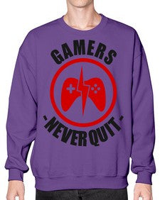 gamers never quit 95# - video games- Sweatshirt - Crew