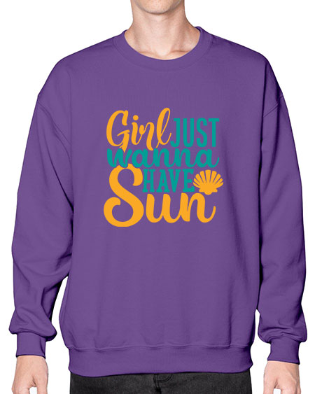 girls just wanna have sun Style 101# - summer- Sweatshirt - Crew