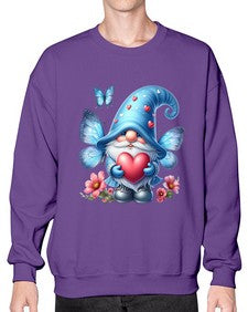 gnome with butterfly 01# - gnome- Sweatshirt - Crew
