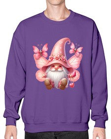gnome with butterfly 02# - gnome- Sweatshirt - Crew