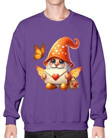 gnome with butterfly 06# - gnome- Sweatshirt - Crew