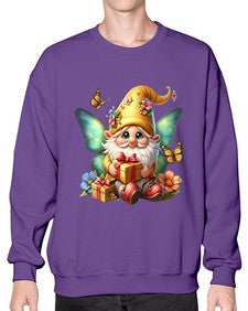 gnome with butterfly 07# - gnome- Sweatshirt - Crew