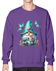 gnome with butterfly 14# - gnome- Sweatshirt - Crew