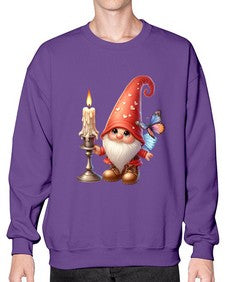 gnome with butterfly 16# - gnome- Sweatshirt - Crew