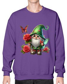 gnome with butterfly 26# - gnome- Sweatshirt - Crew