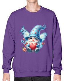 gnome with butterfly 28# - gnome- Sweatshirt - Crew