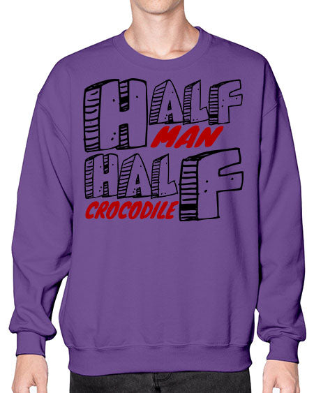 half man half crocodile - alligator- Sweatshirt - Crew