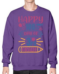 happy th day of third grade 254# - third grade- Sweatshirt - Crew