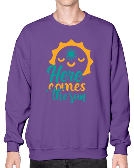 here comes the sun Style 96# - summer- Sweatshirt - Crew