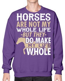 horses are not my whole life - horse- Sweatshirt - Crew