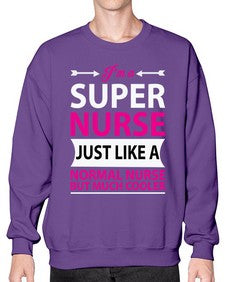 i am super nurse just 859# - nurse- Sweatshirt - Crew