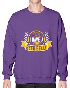 i have a beer belly 1110# - beer- Sweatshirt - Crew