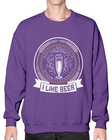 i like beer 1121# - beer- Sweatshirt - Crew