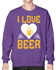 i love beer 1135# - beer- Sweatshirt - Crew