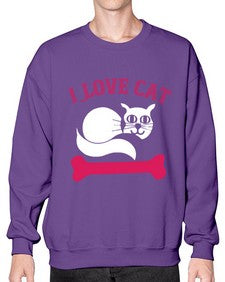 i love cat Style 55# - cats- Sweatshirt - Crew