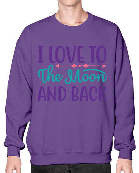 i love to the moon and back 6# - moon- Sweatshirt - Crew