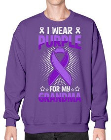 i wear purple for grandma 171# - alzheimers- Sweatshirt - Crew