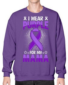 i wear purple for mama 173# - alzheimers- Sweatshirt - Crew