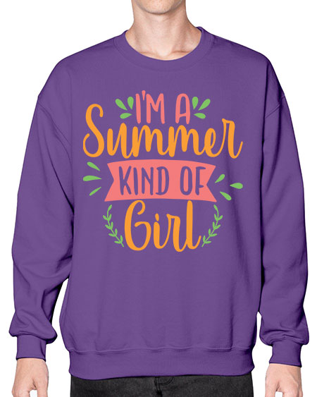 im a summer kind of girl 93# - summer- Sweatshirt - Crew