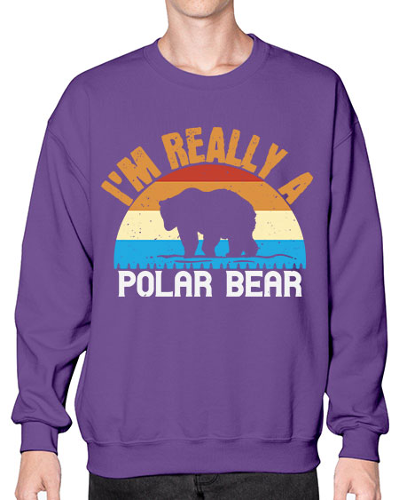 im really a polar bear 149# - bears - animals- Sweatshirt - Crew