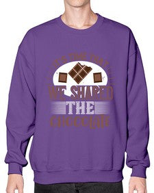 its time that we shared the chocolate 289# - chocolate- Sweatshirt - Crew