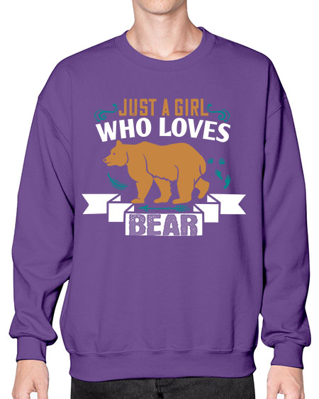 just a girl who loves bear 157# - bears - animals- Sweatshirt - Crew