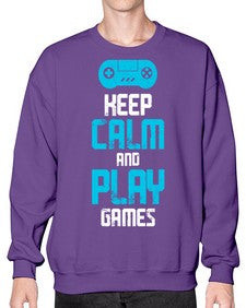 keep calm and play games 133# - video games- Sweatshirt - Crew