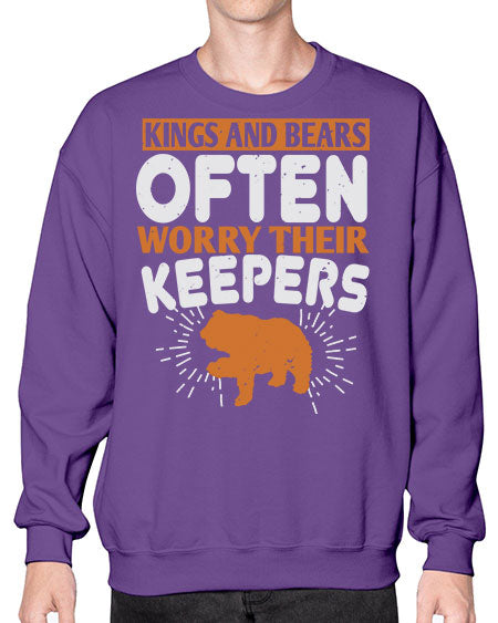 kings and bears often worry their keepers 165# - bears - animals- Sweatshirt - Crew