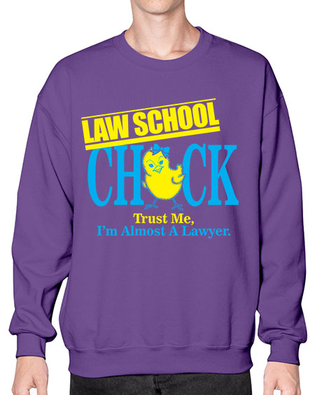 law school chick copy 1037# - lawyer- Sweatshirt - Crew