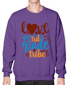 love my third grade tribe 524# - third grade- Sweatshirt - Crew
